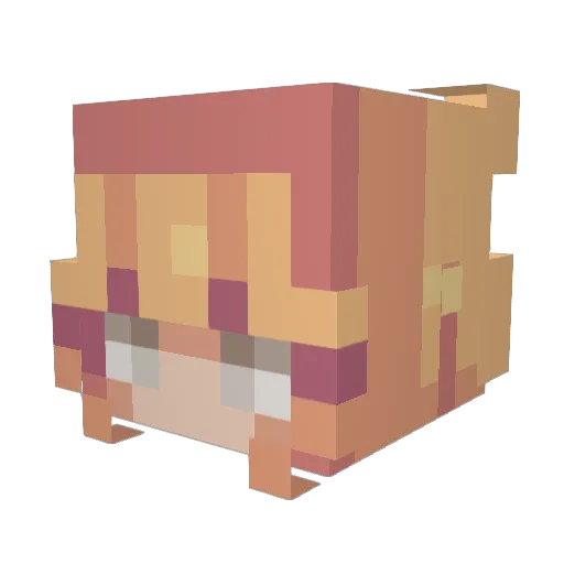 snowhitelezz Minecraft avatar head, 3D render