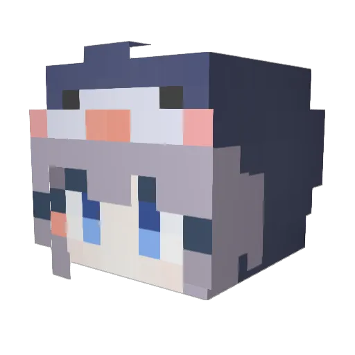 snowmannami Minecraft avatar head, 3D render