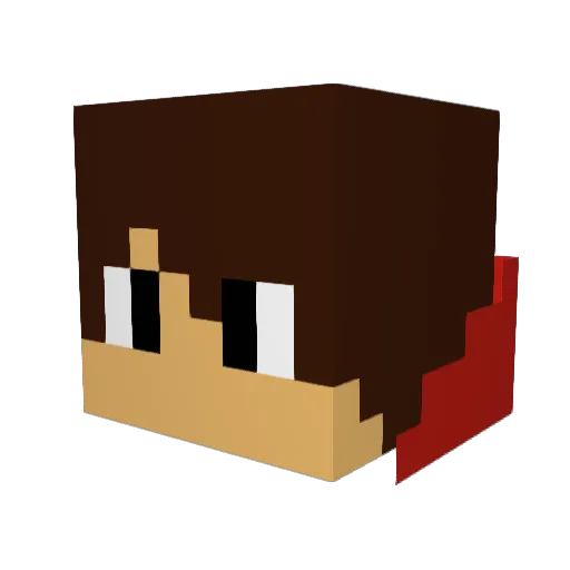 snownini Minecraft avatar head, 3D render