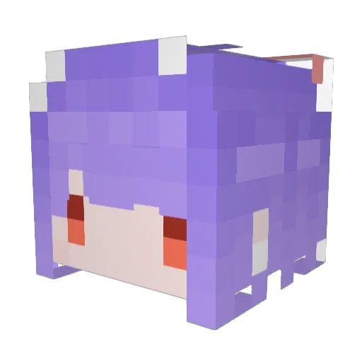 snowponyo Minecraft avatar head, 3D render