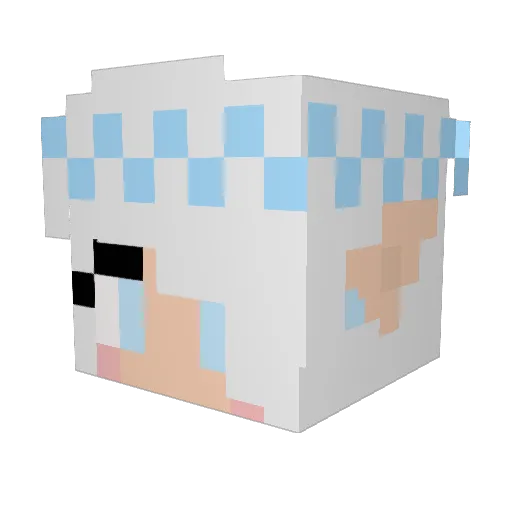 snowqueen2602 Minecraft avatar head, 3D render