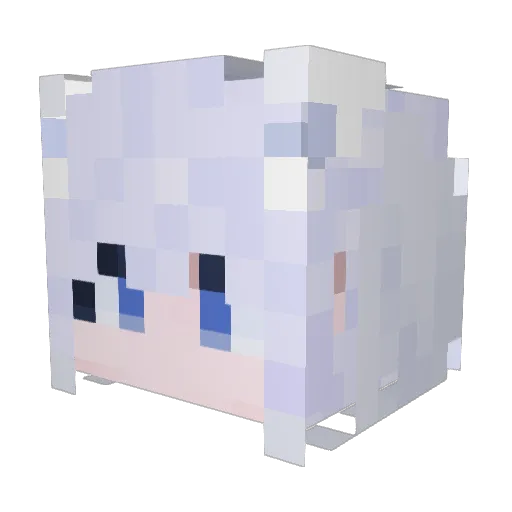 snowtiger__ Minecraft avatar head, 3D render