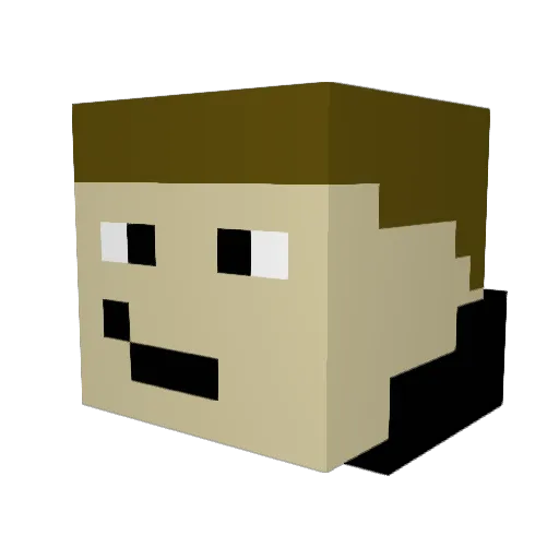 snowtrooperSam Minecraft avatar head, 3D render