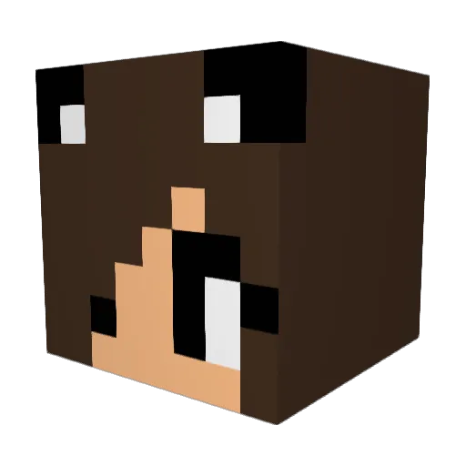 snowy_cub Minecraft avatar head, 3D render