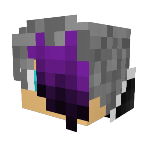snowyam Minecraft avatar head, 3D render