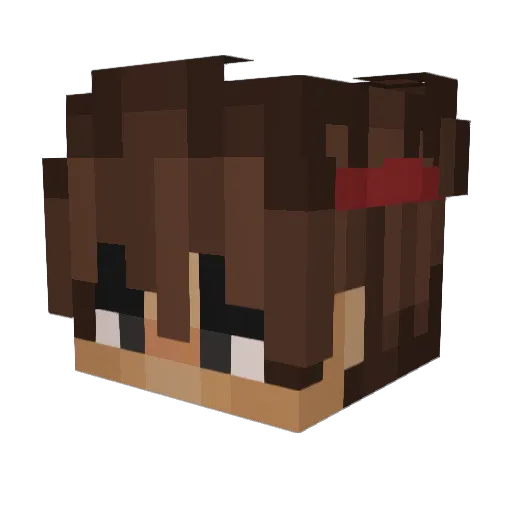 snowyfox20 Minecraft avatar head, 3D render