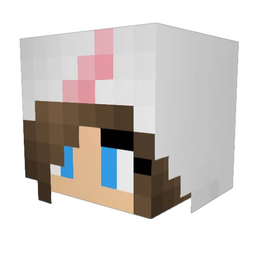 snowyuni Minecraft avatar head, 3D render