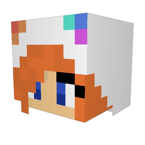 snowywisp Minecraft avatar head, 3D render