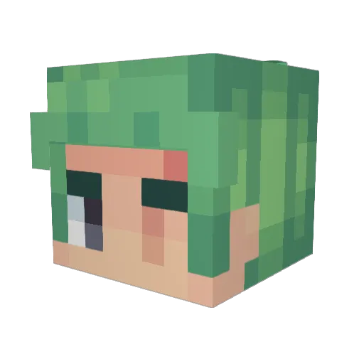 snpi Minecraft avatar head, 3D render