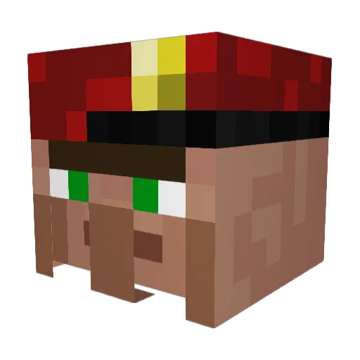 snptc Minecraft avatar head, 3D render