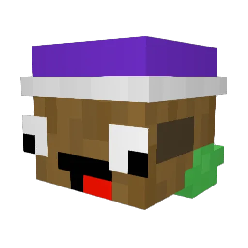 snqcker Minecraft avatar head, 3D render