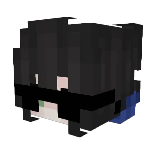 sntbaudelaire Minecraft avatar head, 3D render