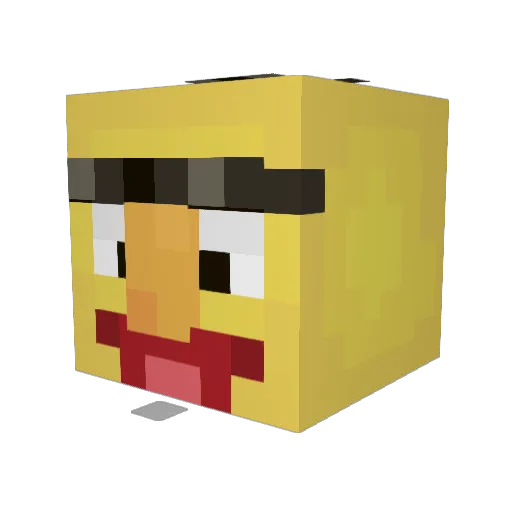 snuf_de_hond Minecraft avatar head, 3D render