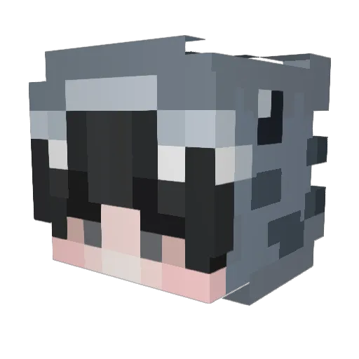 snuffabi Minecraft avatar head, 3D render
