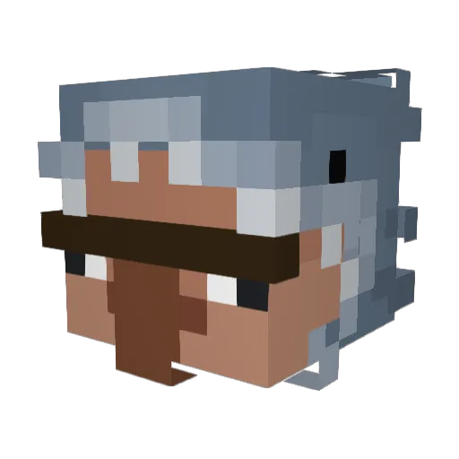 snufss Minecraft avatar head, 3D render