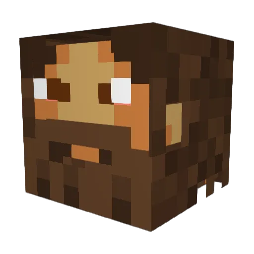 snurrgubben Minecraft avatar head, 3D render