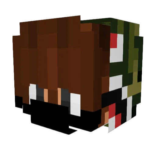 snyggt Minecraft avatar head, 3D render