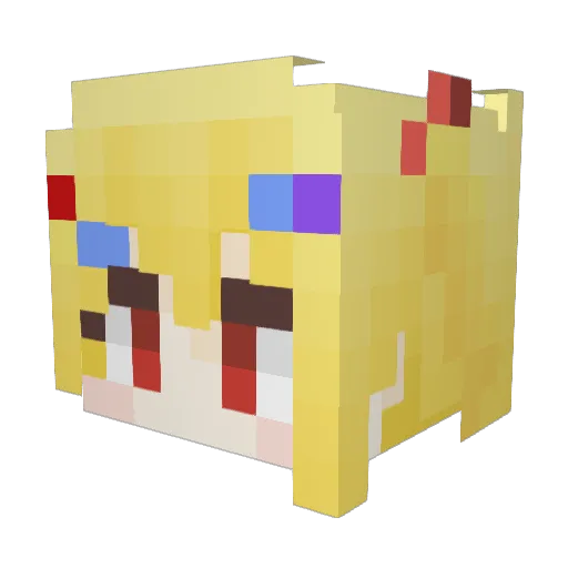 snzkuo Minecraft avatar head, 3D render