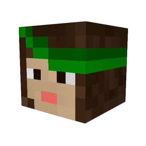 so4a Minecraft avatar head, 3D render