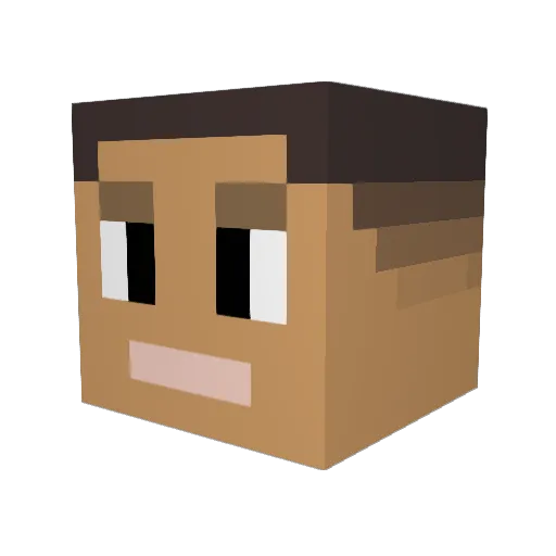so7r Minecraft avatar head, 3D render