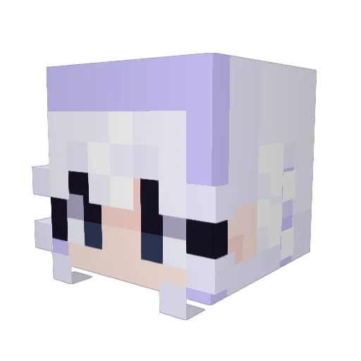 soIana Minecraft avatar head, 3D render
