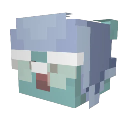 so__0n_ Minecraft avatar head, 3D render