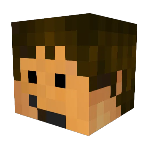 so_papa Minecraft avatar head, 3D render