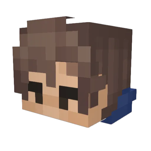 so_py Minecraft avatar head, 3D render