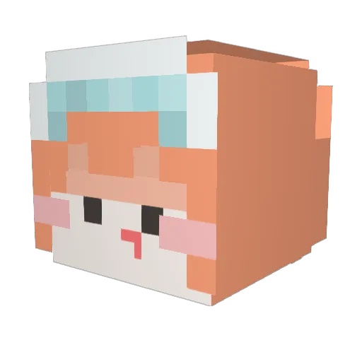 so_young13 Minecraft avatar head, 3D render