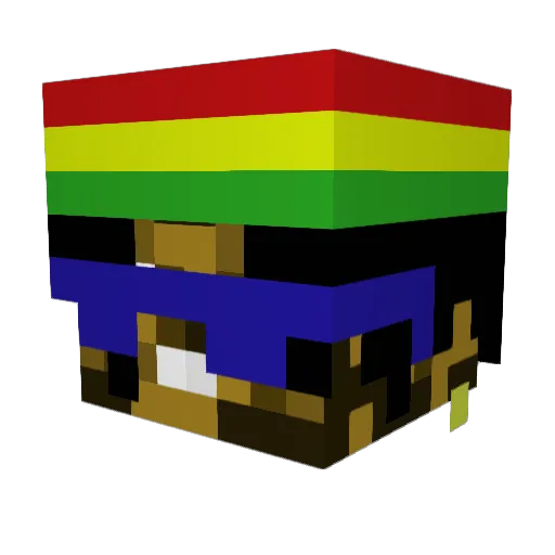 soacha Minecraft avatar head, 3D render
