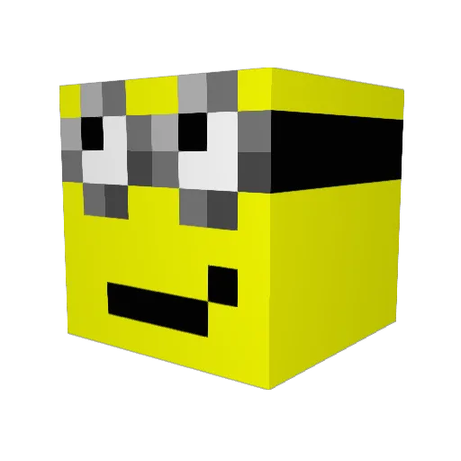 soakdog Minecraft avatar head, 3D render