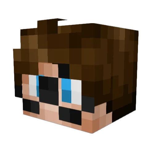 soapC Minecraft avatar head, 3D render