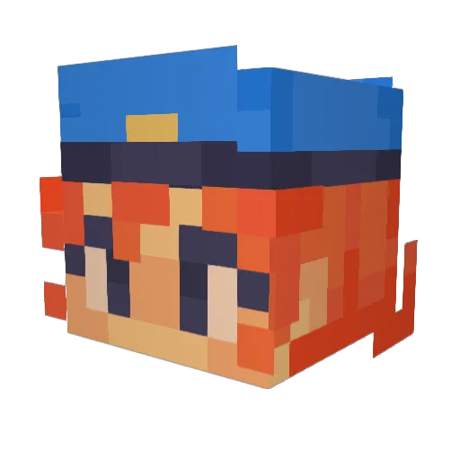 soapfire Minecraft avatar head, 3D render