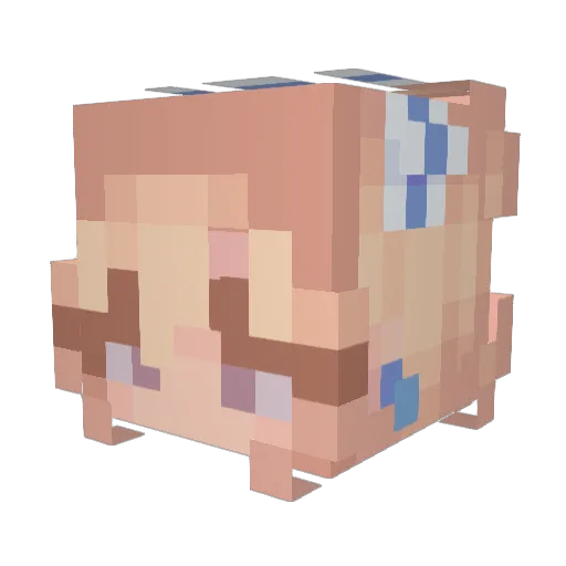 soapyuu Minecraft avatar head, 3D render