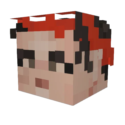 soaring_soren Minecraft avatar head, 3D render