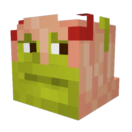 soberjuno Minecraft avatar head, 3D render