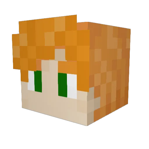 sobs_c Minecraft avatar head, 3D render