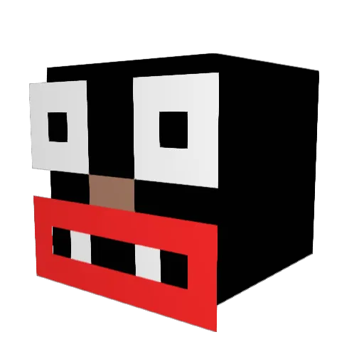 soc_p Minecraft avatar head, 3D render