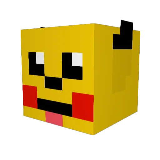 socceraaa Minecraft avatar head, 3D render