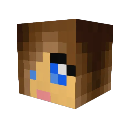 soccergurl01129 Minecraft avatar head, 3D render