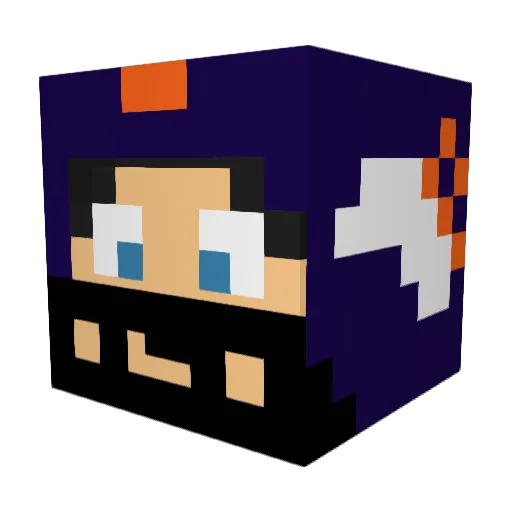 soccerparker Minecraft avatar head, 3D render