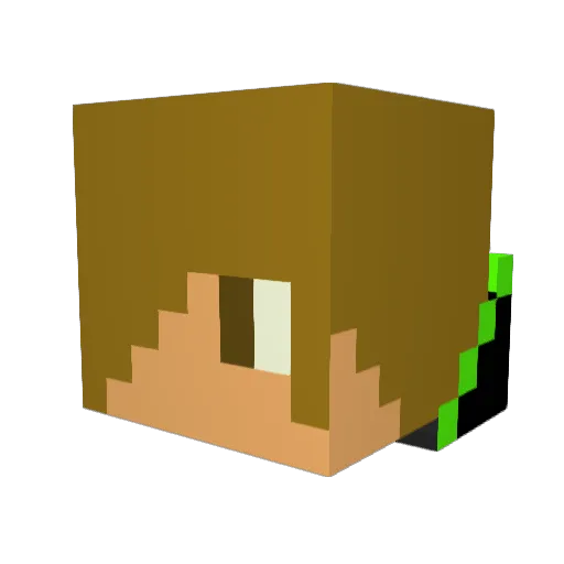 soccertut Minecraft avatar head, 3D render