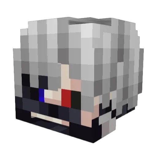 socialllama Minecraft avatar head, 3D render