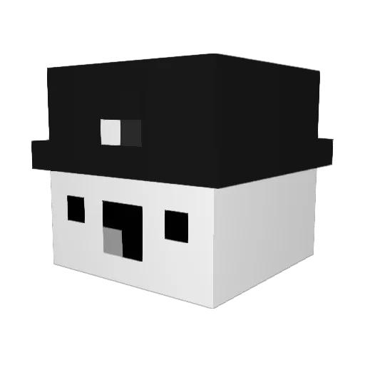 sockenalarm Minecraft avatar head, 3D render