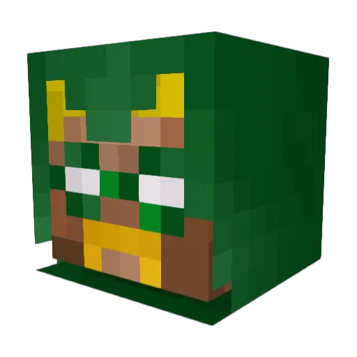 sockill Minecraft avatar head, 3D render