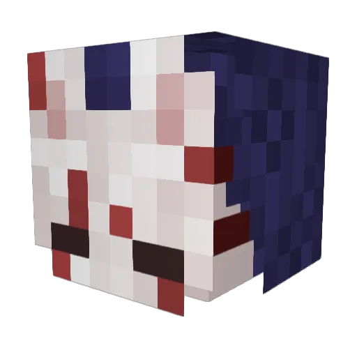 sockmysocks Minecraft avatar head, 3D render