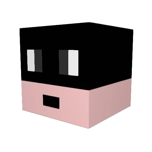 soda_u Minecraft avatar head, 3D render