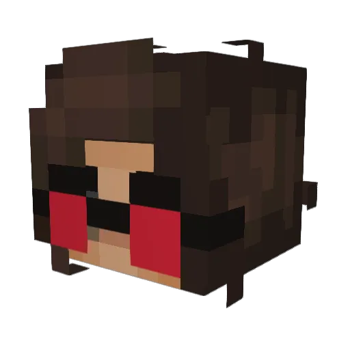 sodacon Minecraft avatar head, 3D render