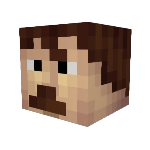 sodamang Minecraft avatar head, 3D render
