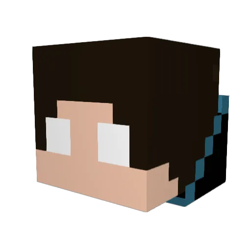 sodamoti Minecraft avatar head, 3D render